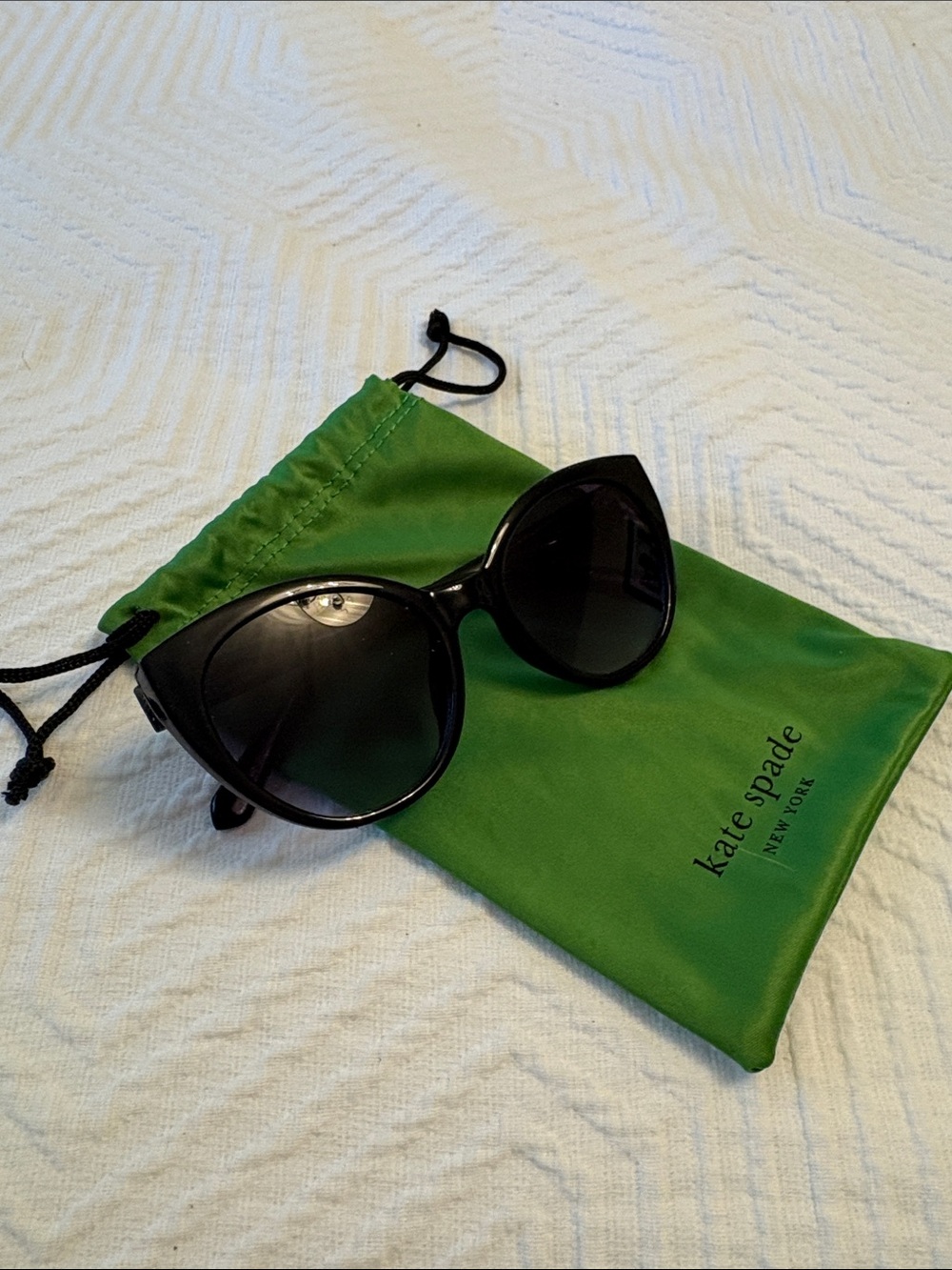 kate spade Black Oversized Cat-Eye Sunglasses